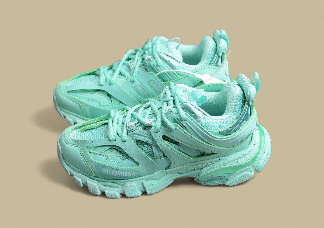 Balenciaga Three Generations Outdoor Concept Retro Dad Shoes Tiffany Green