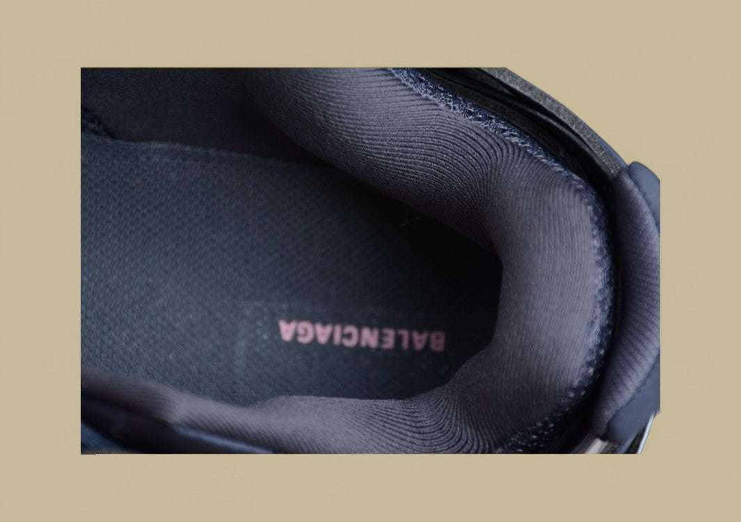 Balenciaga Three Generations Transparent Sole Sports Blue Shoes