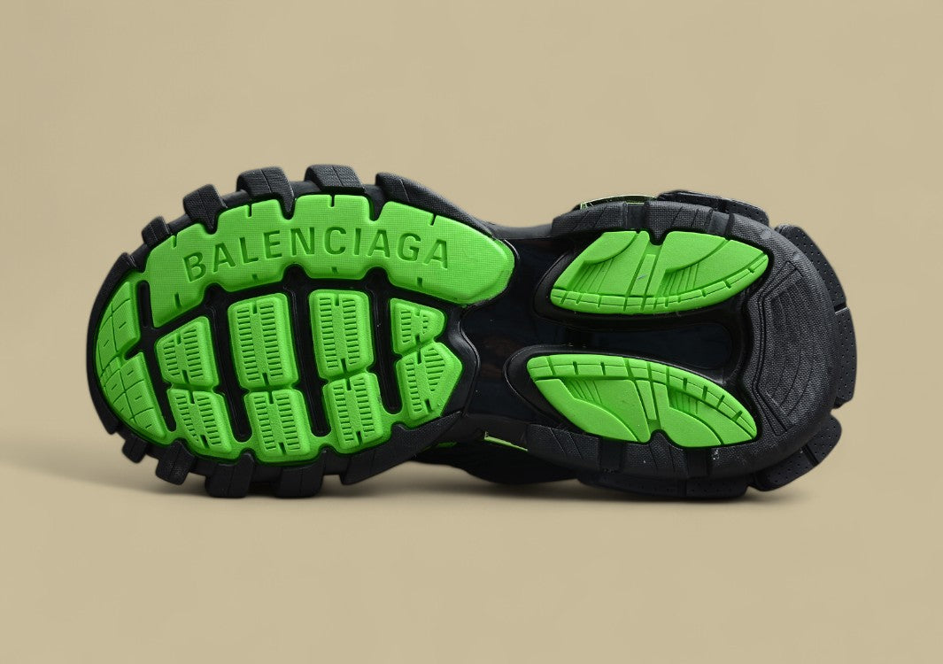 Balenciaga Track R58 Black Neon Green Fourth-Generation Outdoor Sneaker
