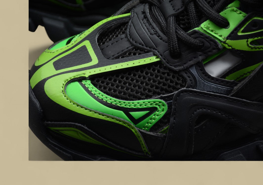Balenciaga Track R58 Black Neon Green Fourth-Generation Outdoor Sneaker