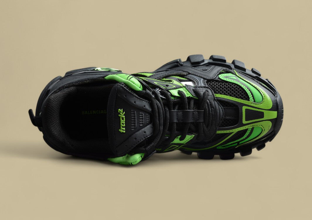 Balenciaga Track R58 Black Neon Green Fourth-Generation Outdoor Sneaker