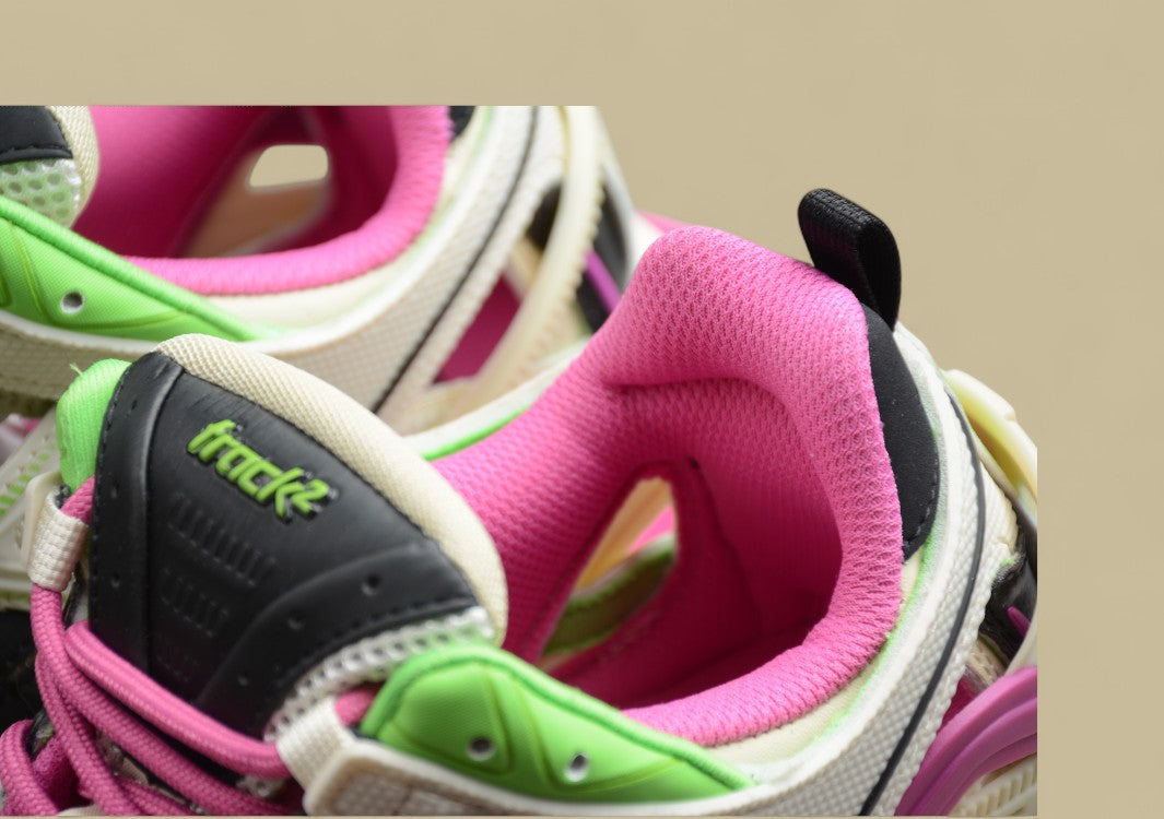 Balenciaga Track R58 Neon Green Pink Multicolor Retro Outdoor Sneaker