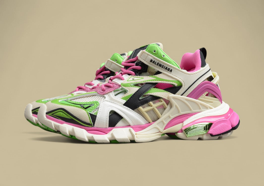Balenciaga Track R58 Neon Green Pink Multicolor Retro Outdoor Sneaker