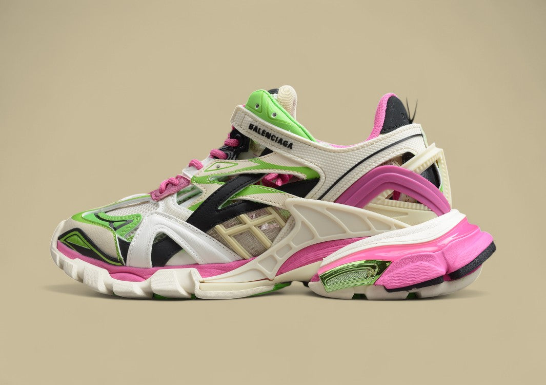 Balenciaga Track R58 Neon Green Pink Multicolor Retro Outdoor Sneaker