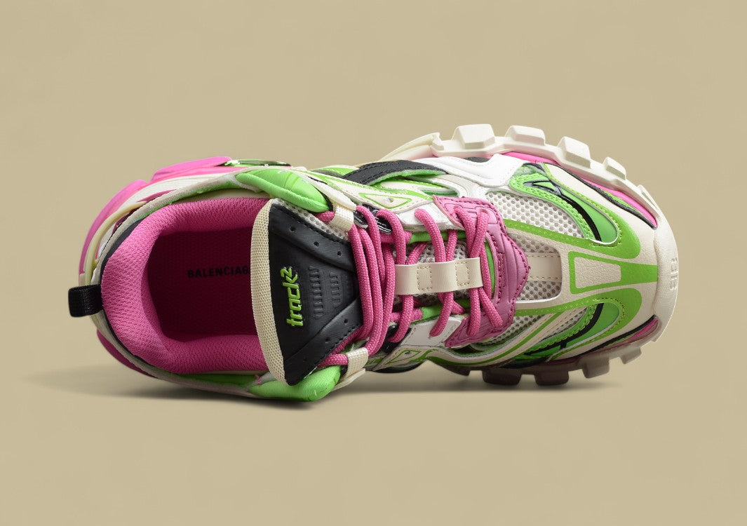 Balenciaga Track R58 Neon Green Pink Multicolor Retro Outdoor Sneaker