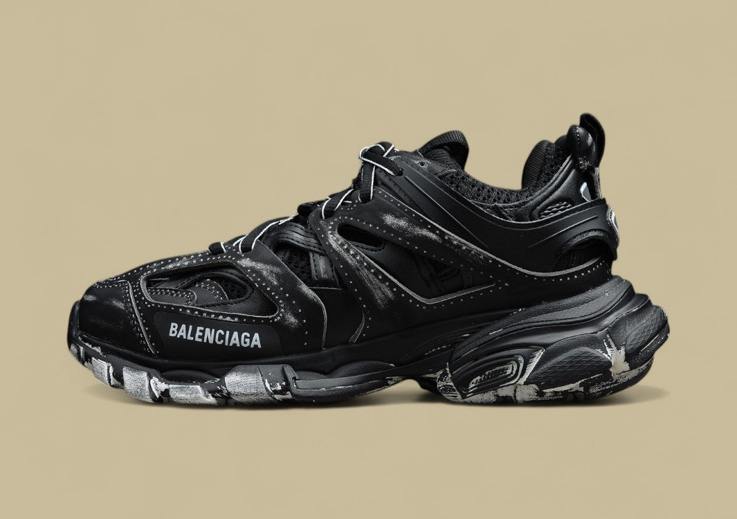 Balenciaga Track Sneaker Black Distressed