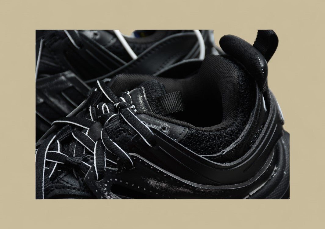 Balenciaga Track Sneaker Black Distressed
