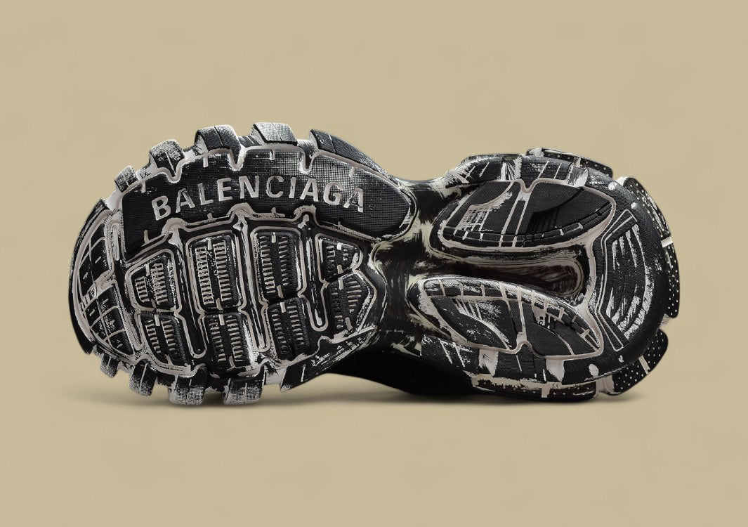 Balenciaga Track Sneaker Black Distressed