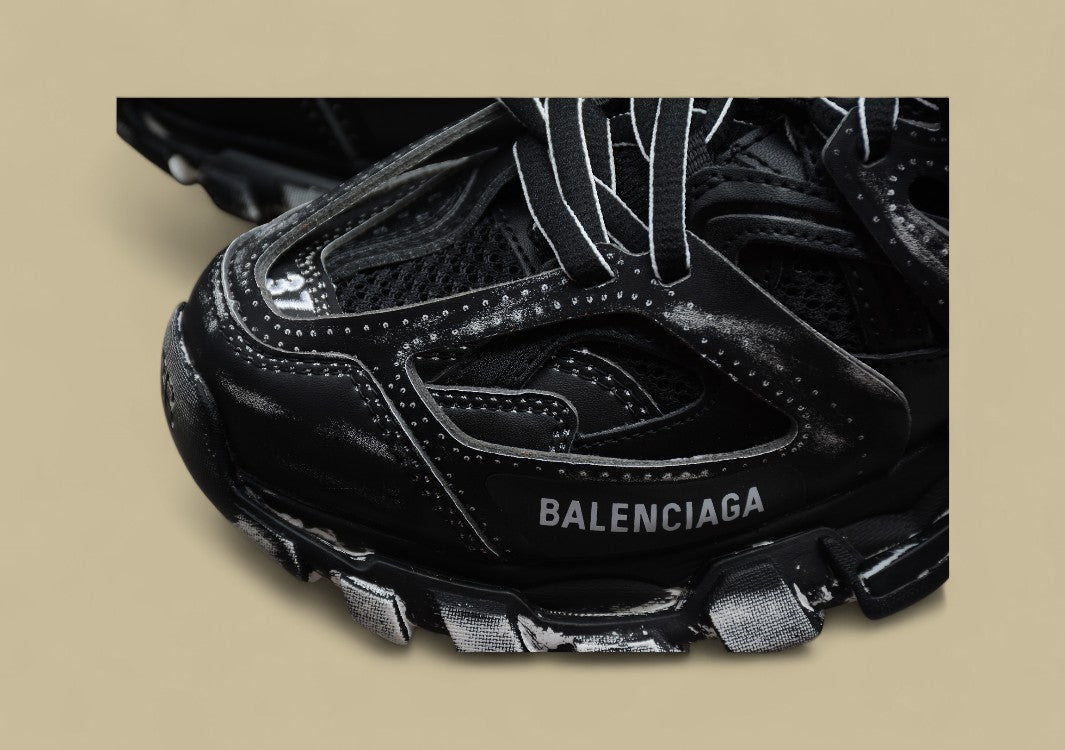 Balenciaga Track Sneaker Black Distressed