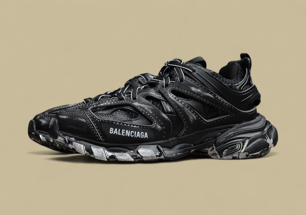 Balenciaga Track Sneaker Black Distressed