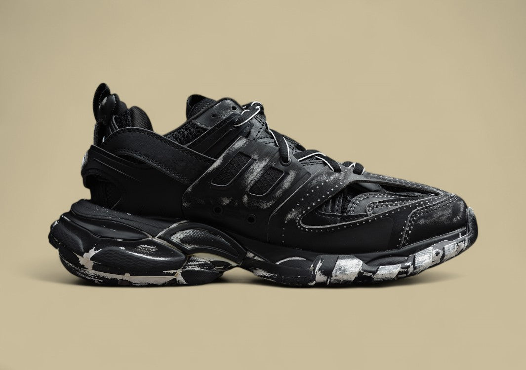 Balenciaga Track Sneaker Black Distressed