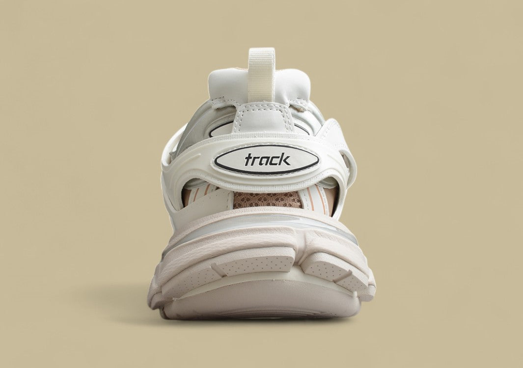 Balenciaga Track Sneaker In Off-White Khaki Mit Mesh