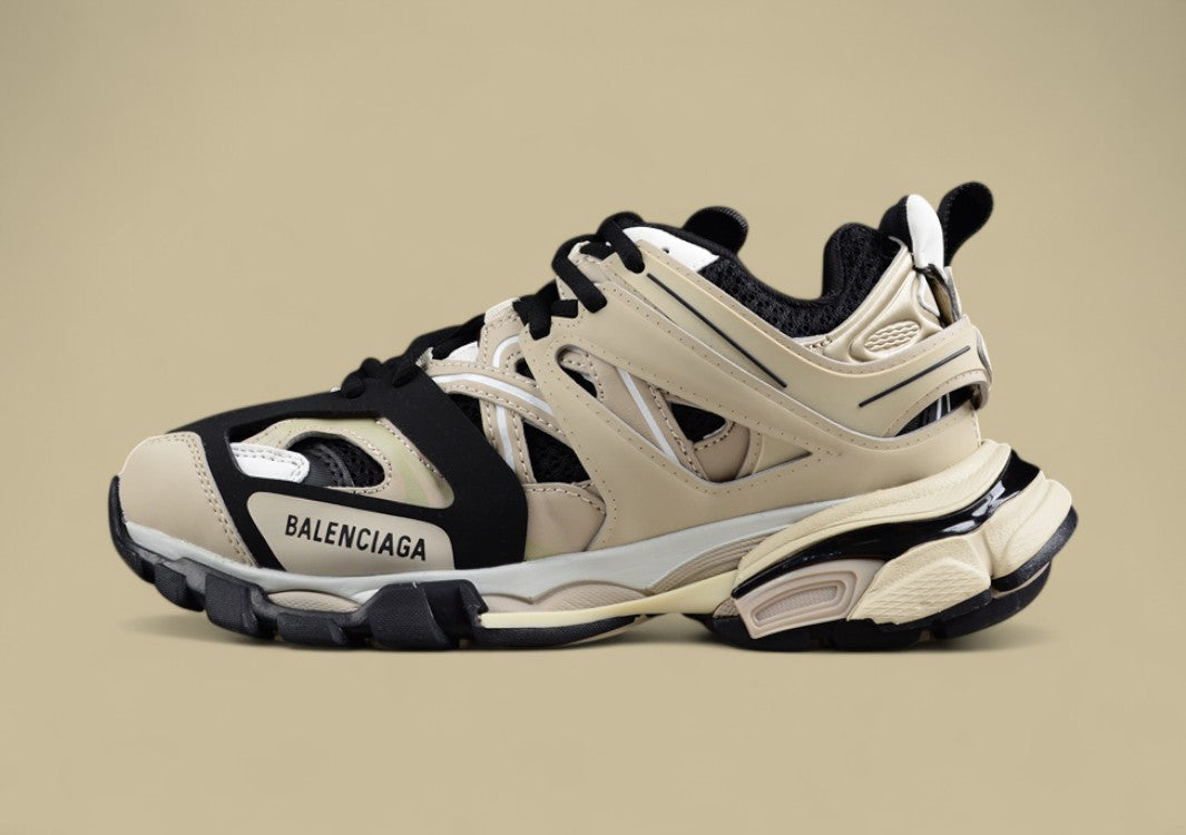 Balenciaga Track Sneaker in Beige and Black