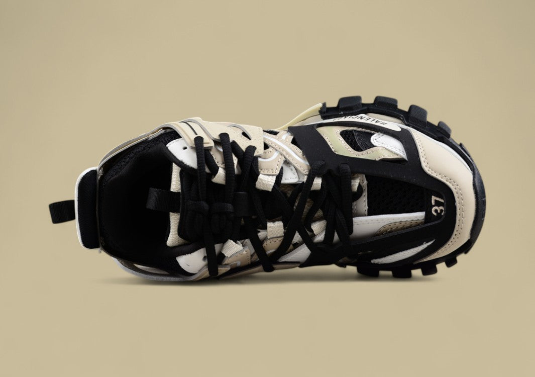 Balenciaga Track Sneaker in Beige and Black