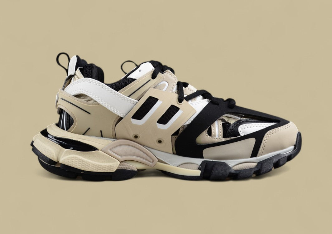 Balenciaga Track Sneaker in Beige and Black