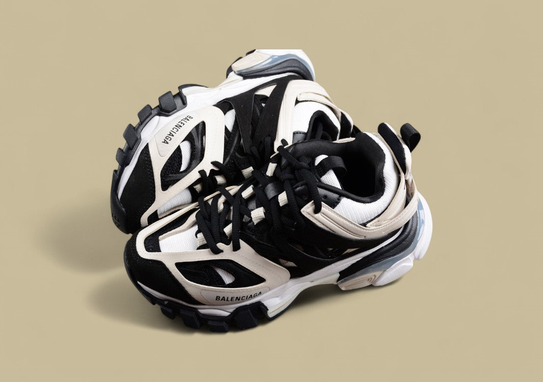 Balenciaga Track Sneaker in Black and Cream