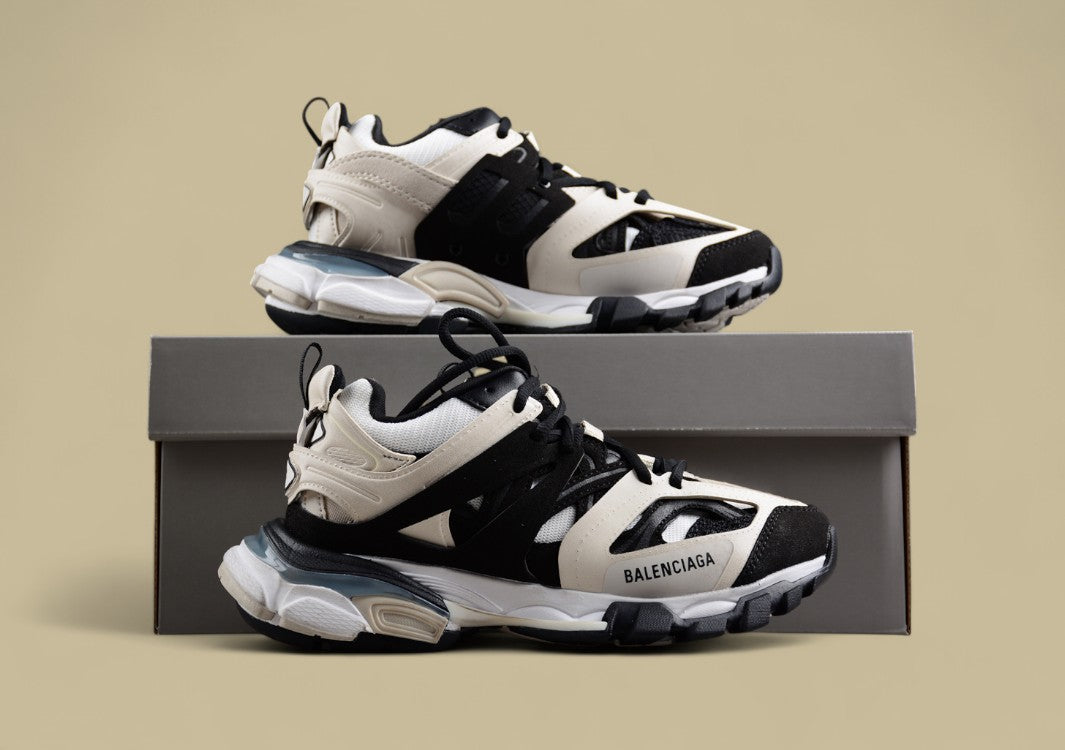 Balenciaga Track Sneaker in Black and Cream