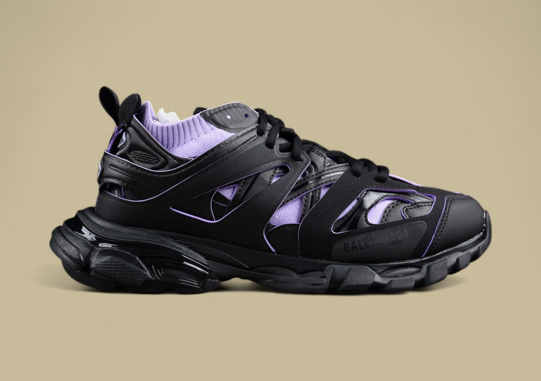 Balenciaga Track Sneaker in Black and Purple