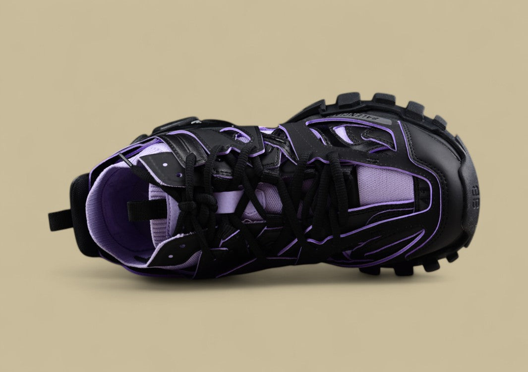 Balenciaga Track Sneaker in Black and Purple