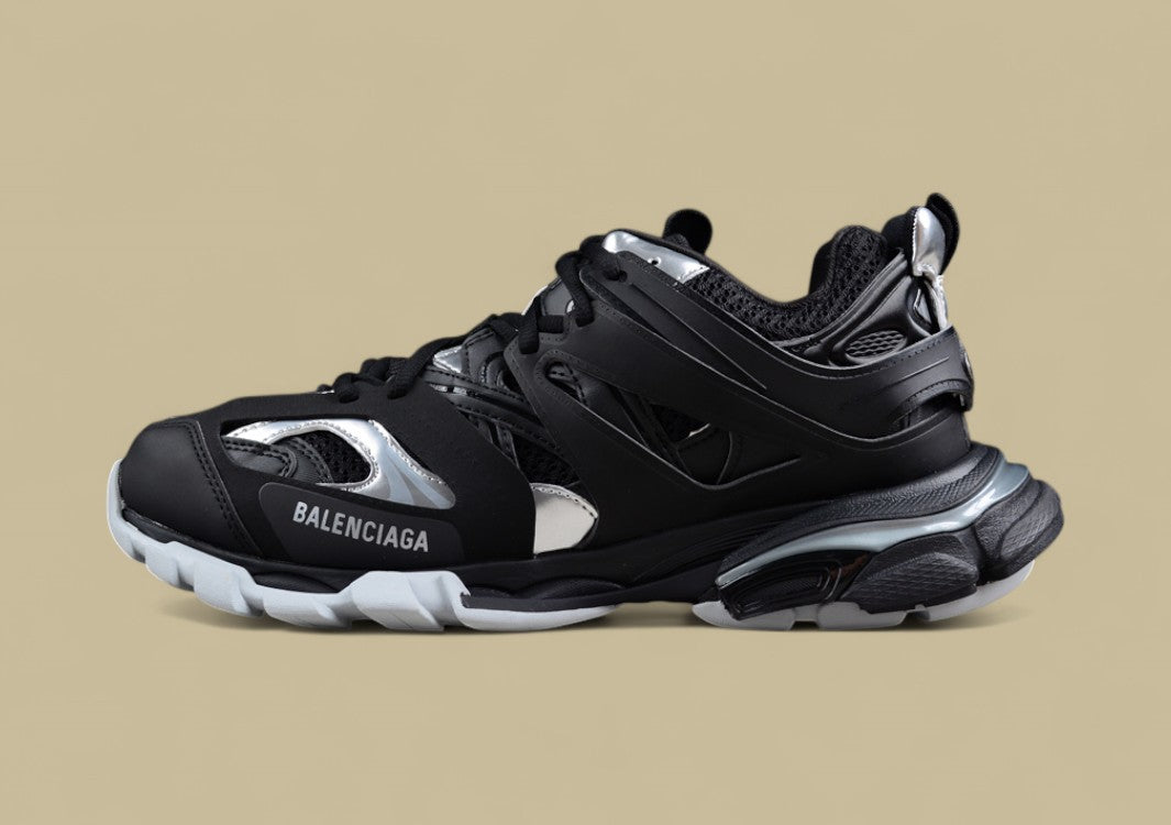 Balenciaga Track Sneaker in Black and Silver