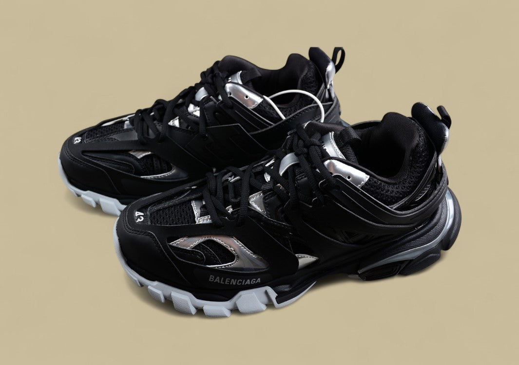 Balenciaga Track Sneaker in Black and Silver