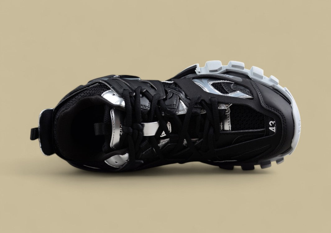 Balenciaga Track Sneaker in Black and Silver