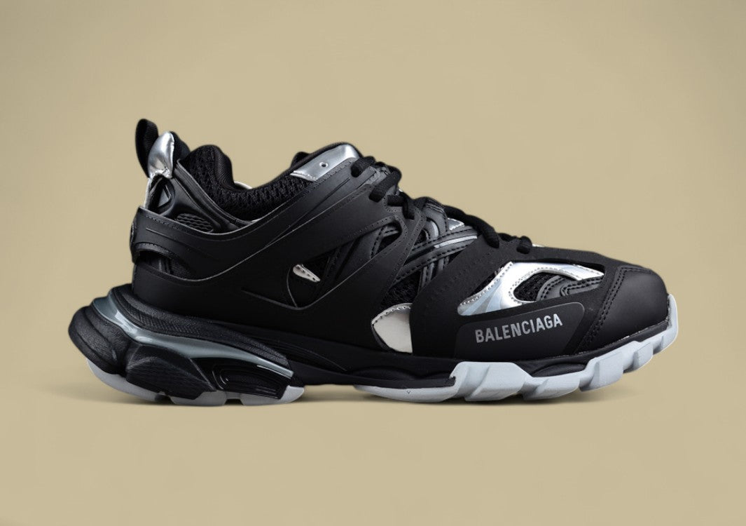 Balenciaga Track Sneaker in Black and Silver
