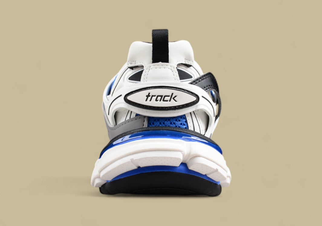 Balenciaga Track Sneaker in Grey, Blue & White