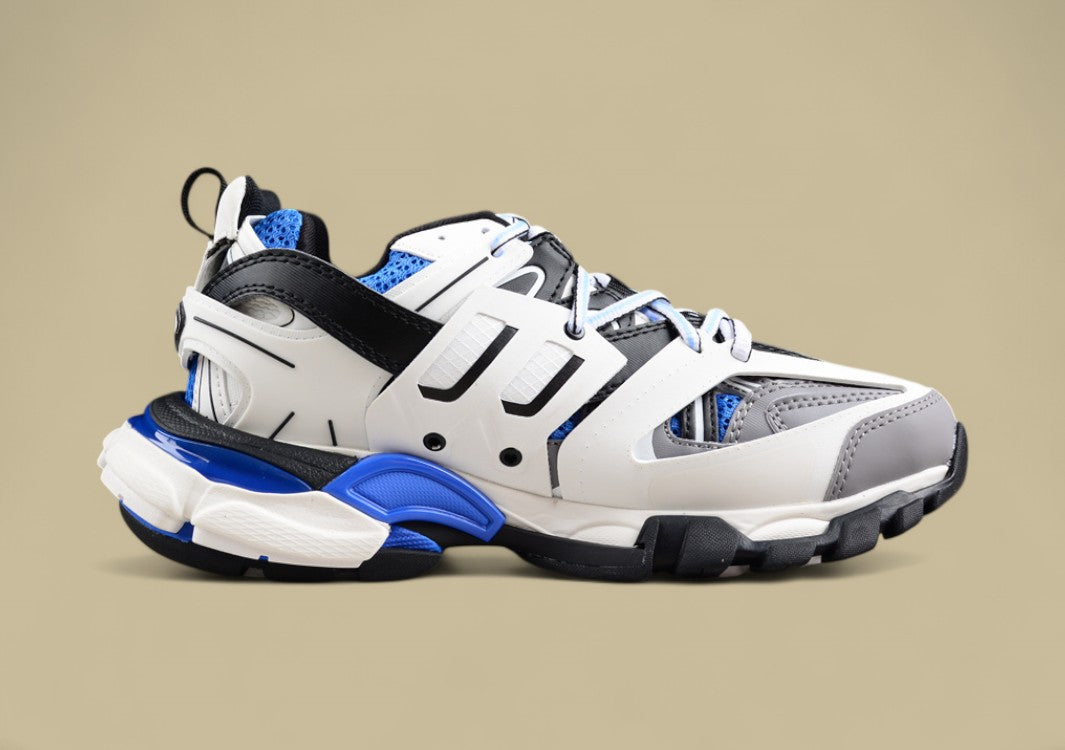 Balenciaga Track Sneaker in Grey, Blue & White