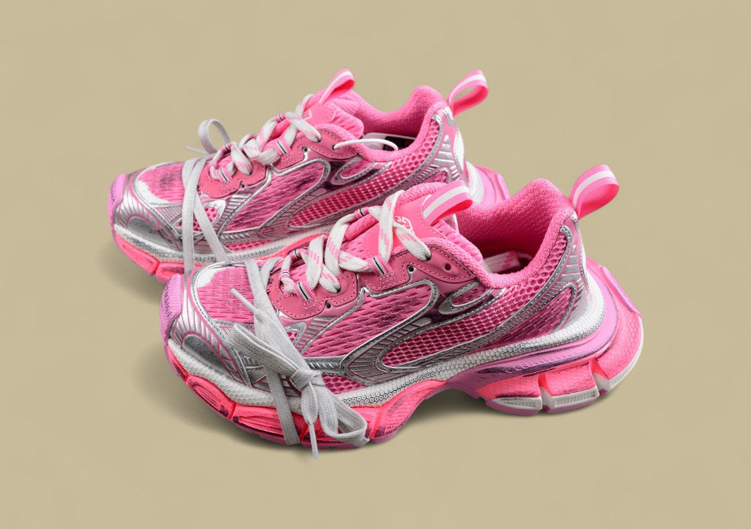 Balenciaga Track Sneaker in Silver/Pink