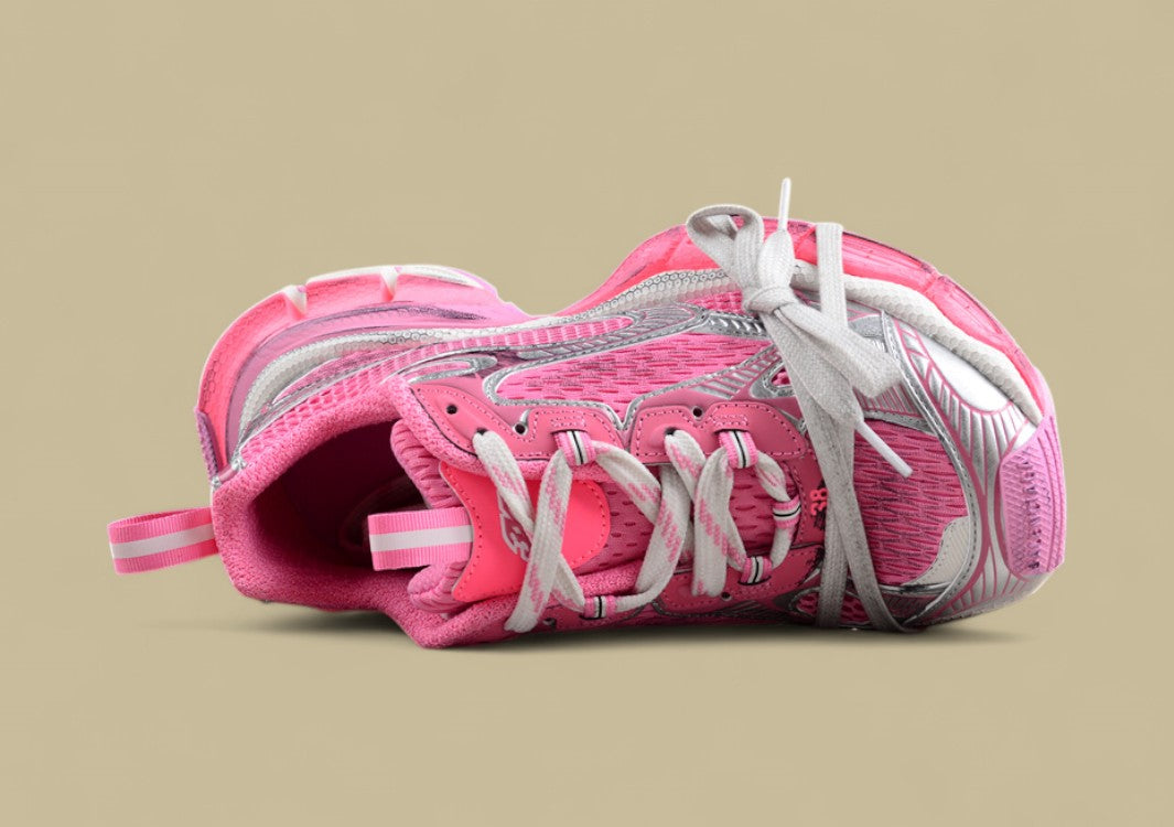 Balenciaga Track Sneaker in Silver/Pink