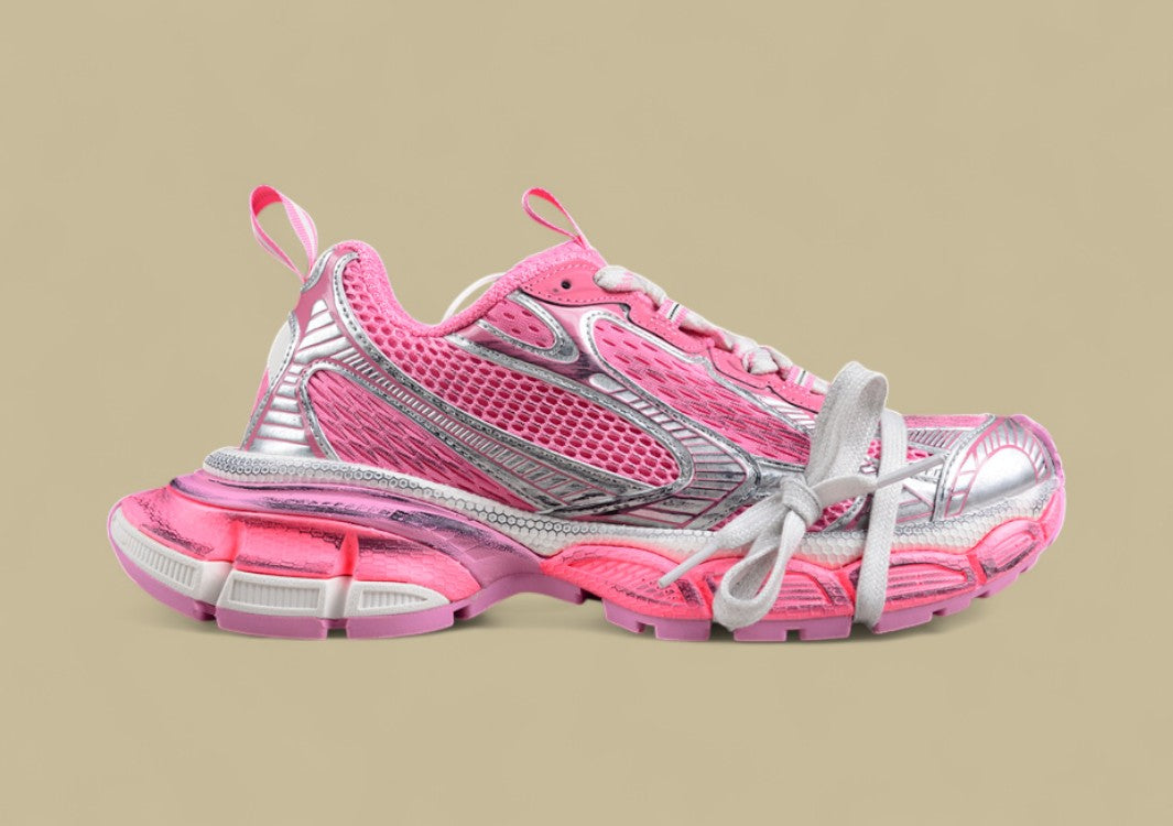 Balenciaga Track Sneaker in Silver/Pink