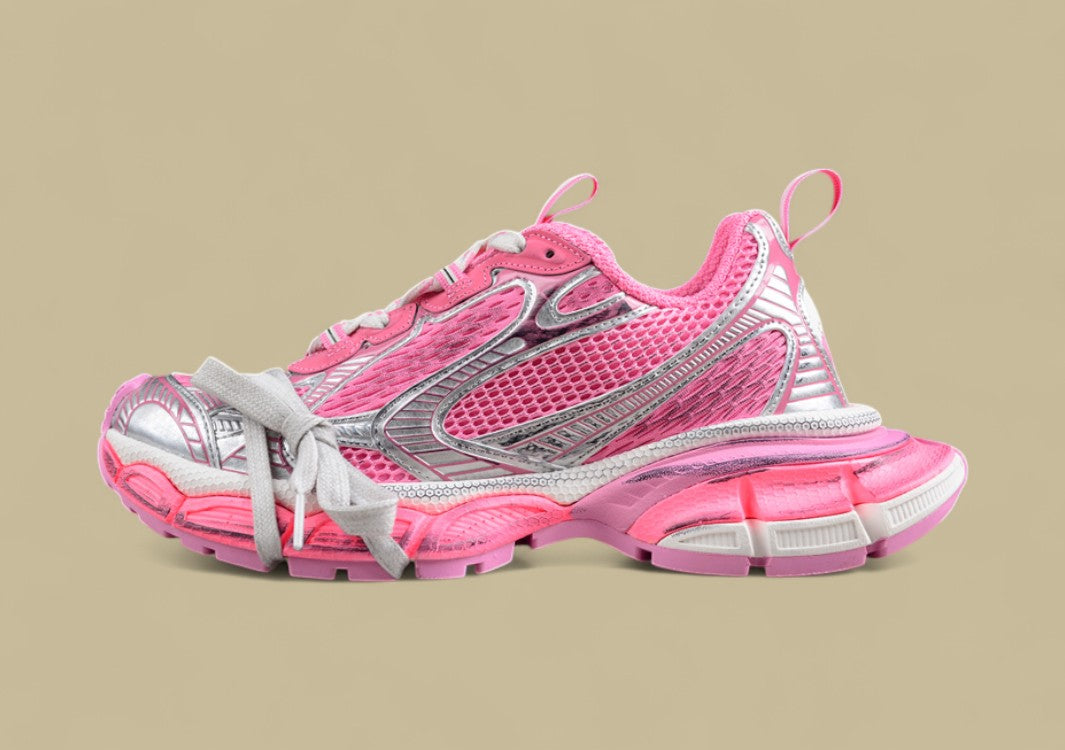 Balenciaga Track Sneaker in Silver/Pink