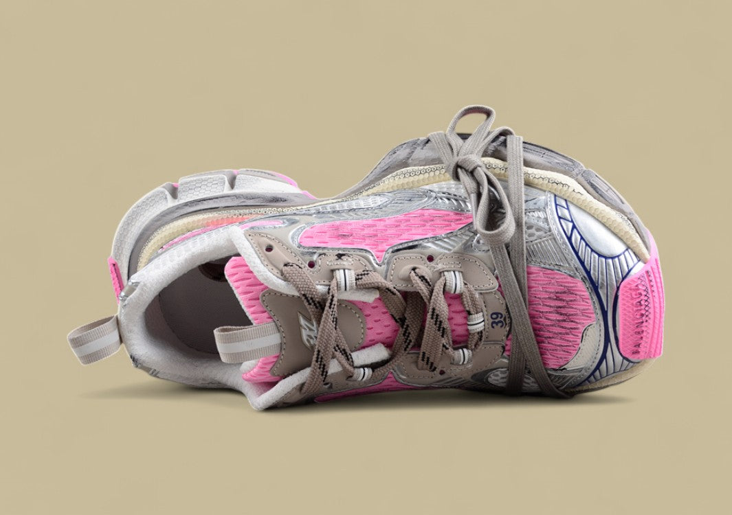Balenciaga Track Sneaker in Silver & Pink
