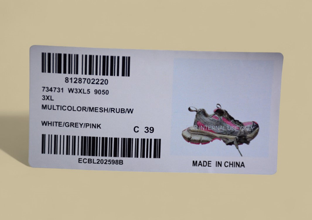 Balenciaga Track Sneaker in Silver & Pink