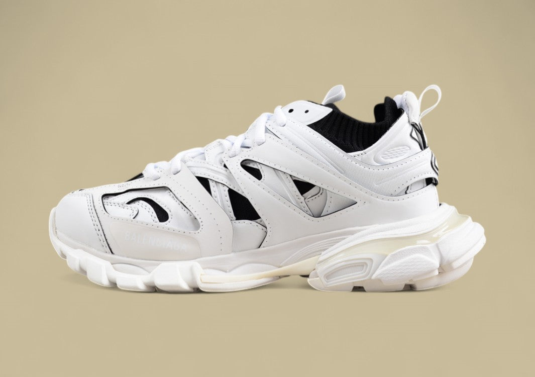 Balenciaga Track Sneaker in Triple White with Black