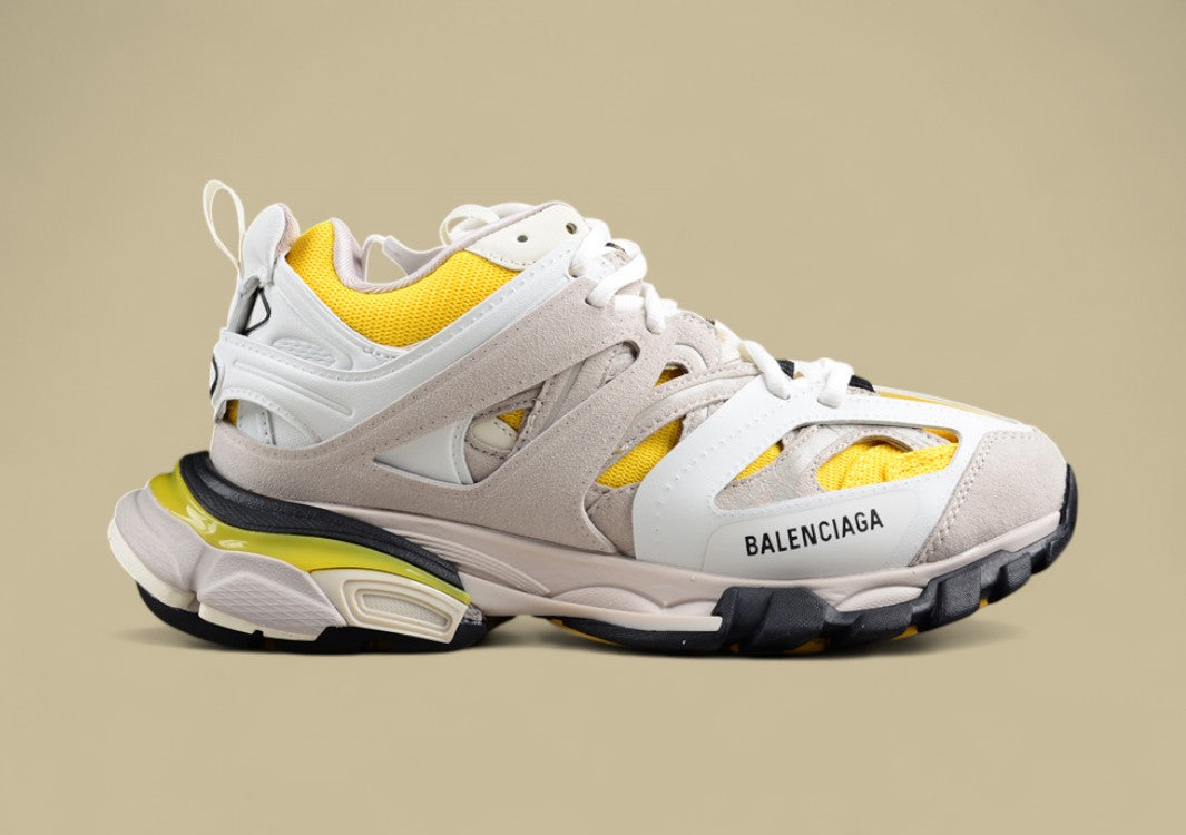 Balenciaga Track Sneaker in White, Beige, and Yellow