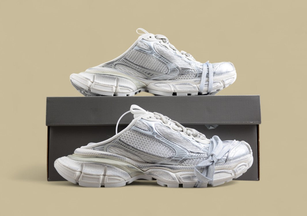 Balenciaga Track Sneaker in White & Gray
