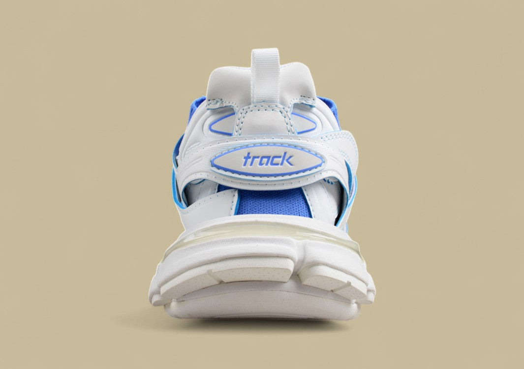 Balenciaga Track Sneaker in White and Sky Blue