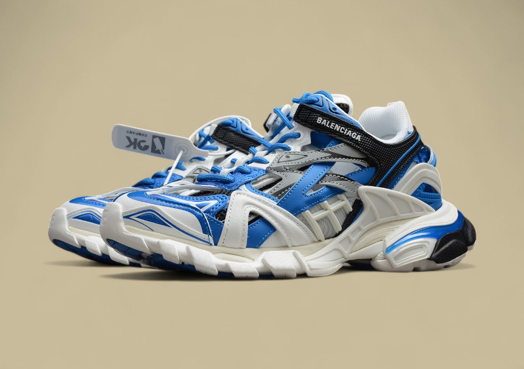 Balenciaga Track Trainers Gray White Blue