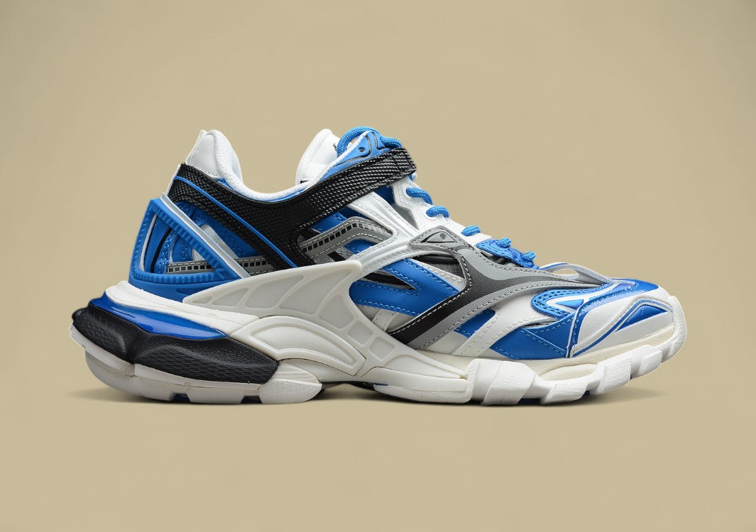 Balenciaga Track Trainers Gray White Blue