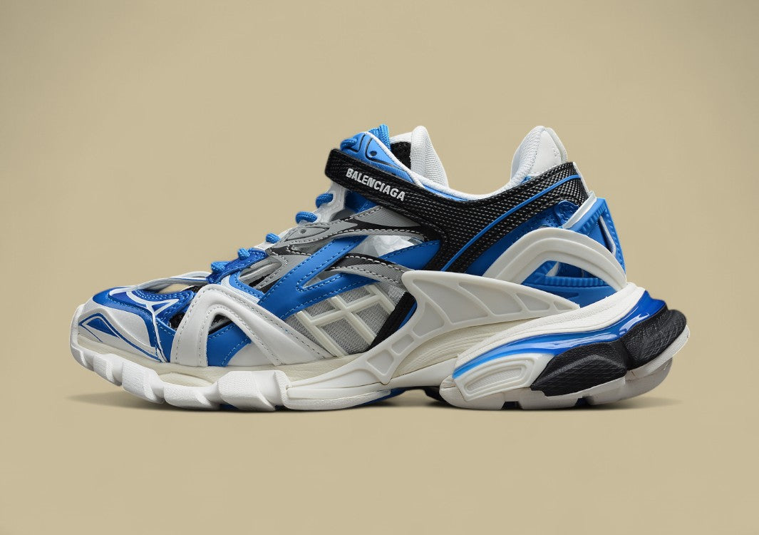 Balenciaga Track Trainers Gray White Blue