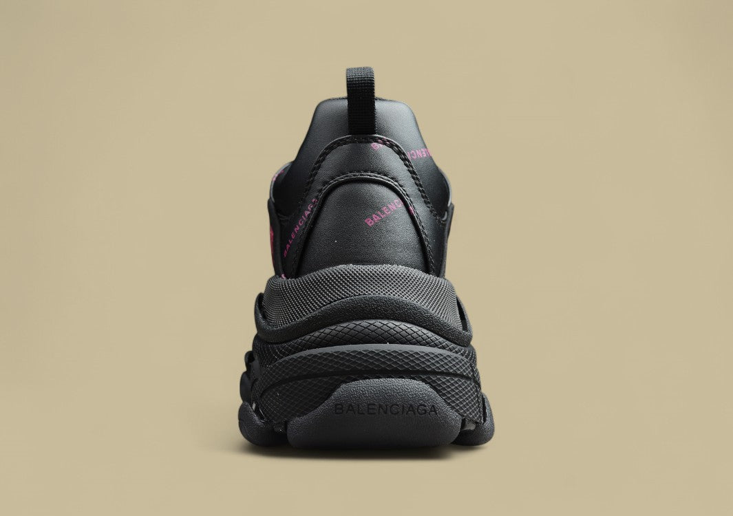 Balenciaga Triple S Black Bright Purple Glanz Trifft Kraft In Violetter