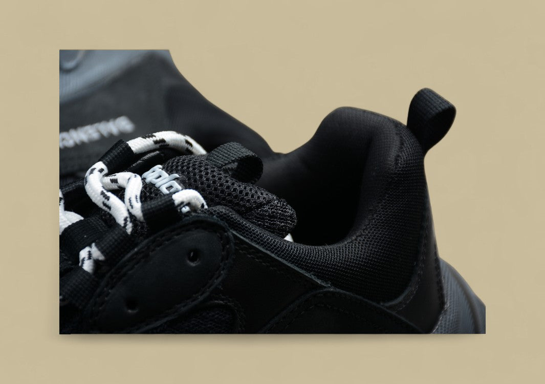 Balenciaga Triple S Black Distressed Höchste Replikationsstufe