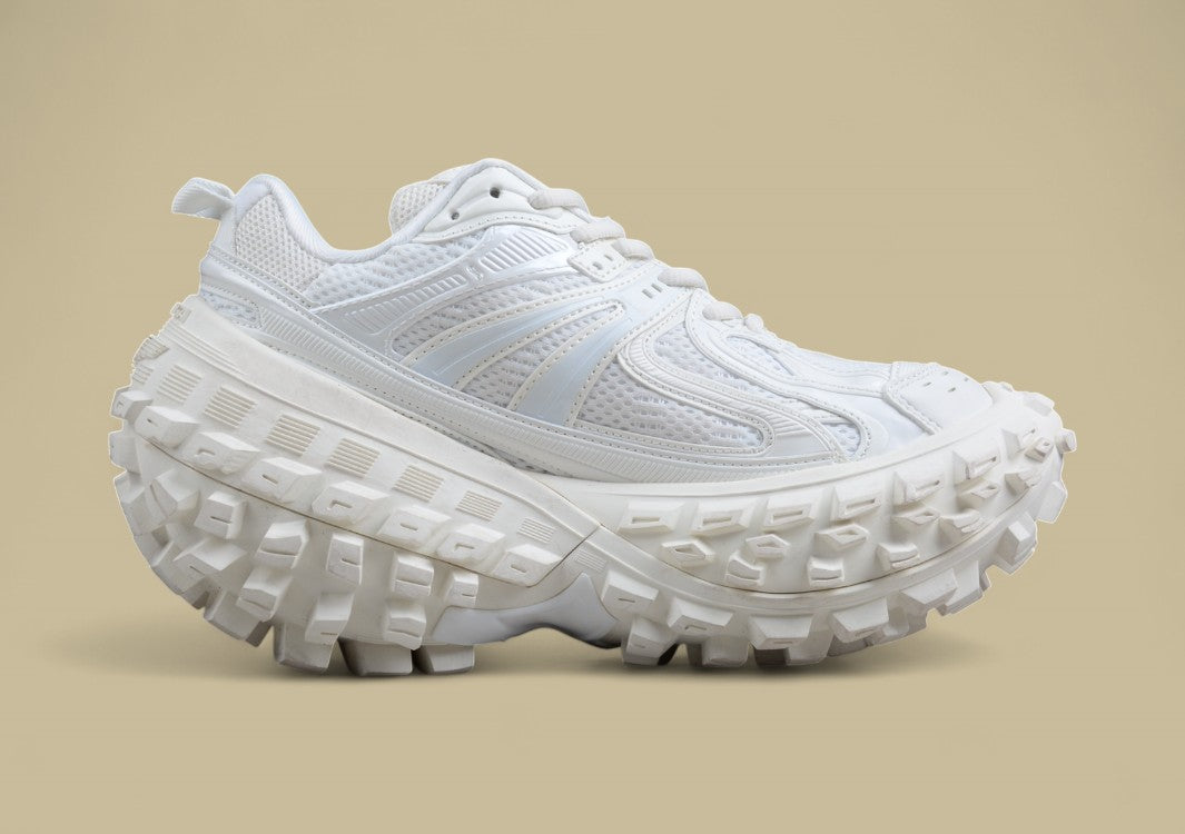 Balenciaga Triple S Defender Distressed Sneaker in Beige