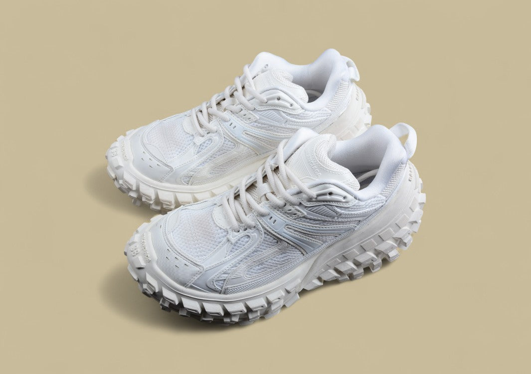 Balenciaga Triple S Defender Distressed Sneaker in Beige