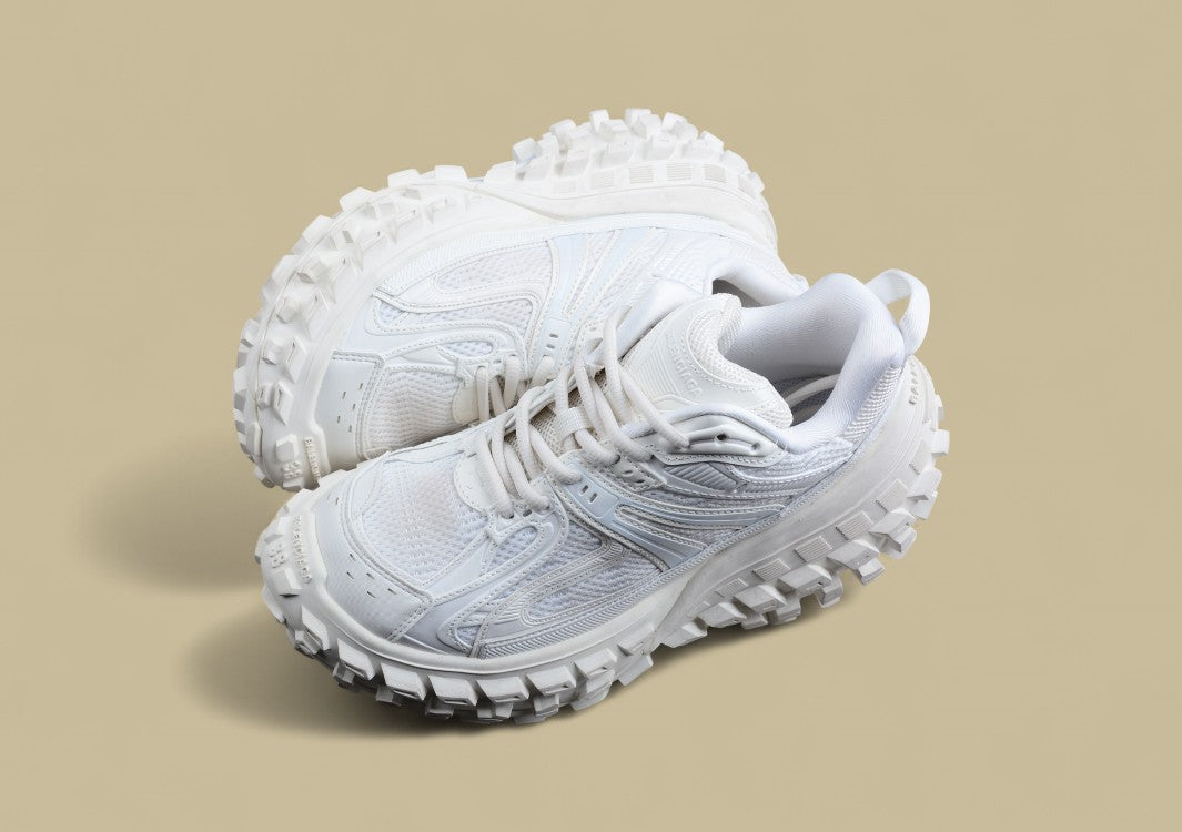 Balenciaga Triple S Defender Distressed Sneaker in Beige