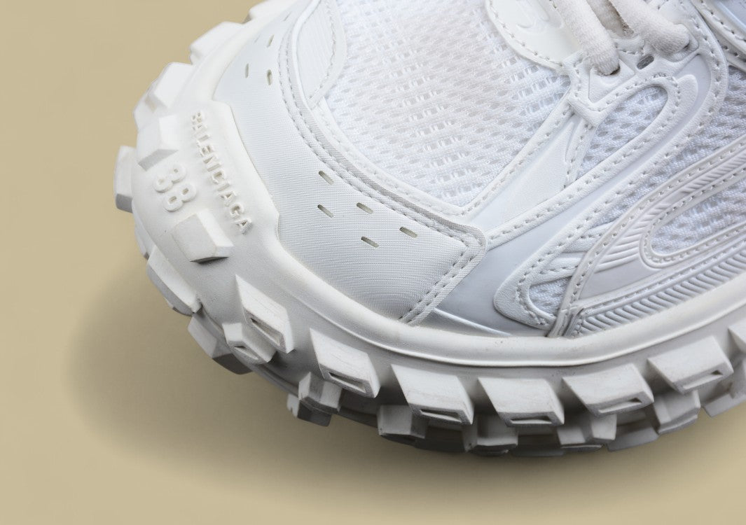 Balenciaga Triple S Defender Distressed Sneaker in Beige