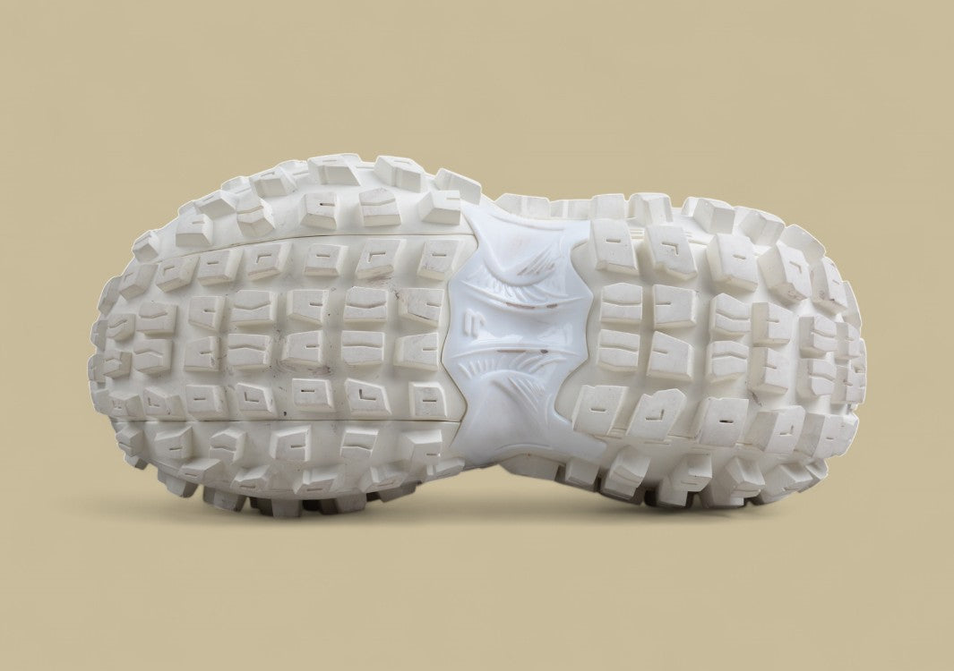 Balenciaga Triple S Defender Distressed Sneaker in Beige