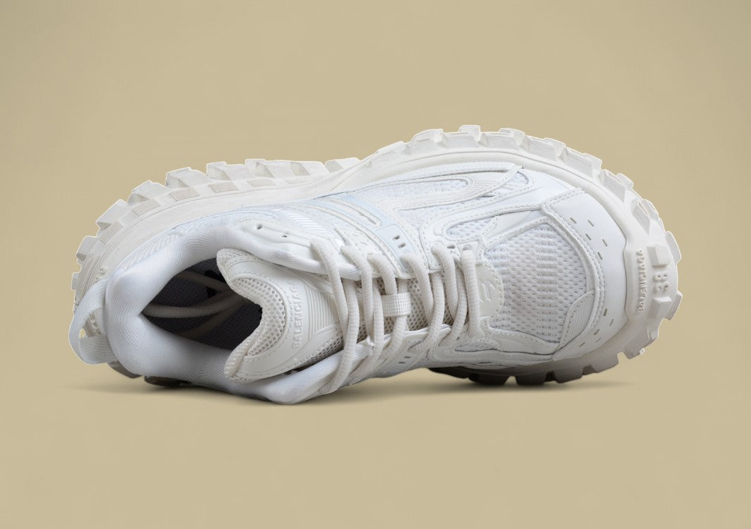 Balenciaga Triple S Defender Distressed Sneaker in Beige